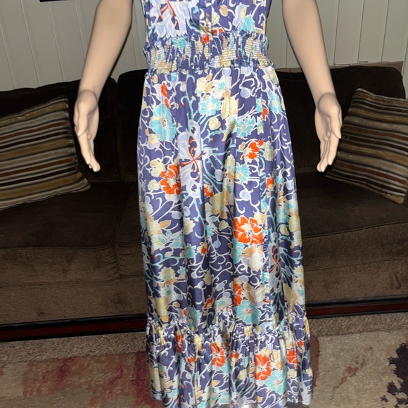 Leifsdottier • Maxi • Boho • Multi-Colors • Floral • Silk • Size 12 • Dress - Picture 9 of 16